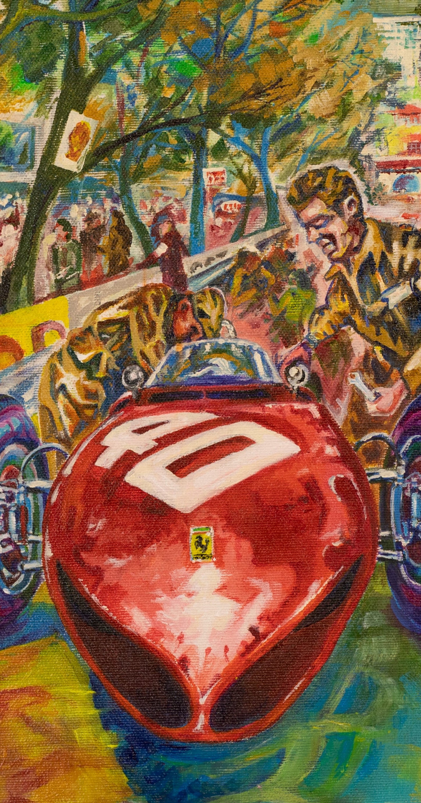 Sharknose Ferrari 156 at Monaco 1961 from Original painting by Remo Polledri